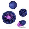 New Solid Elastic Double Layer Satin Bonnet Nightcap Doubleside Women Shower Bath Caps Night Sleep Hair Protection Hat
