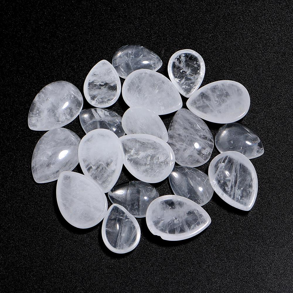 LOULEUR WaterDrop Natural Stone Cabochon For Jewelry Making Tiger Eye Amethyst Lapis Lazuli Agate Stone Beads for Handwork