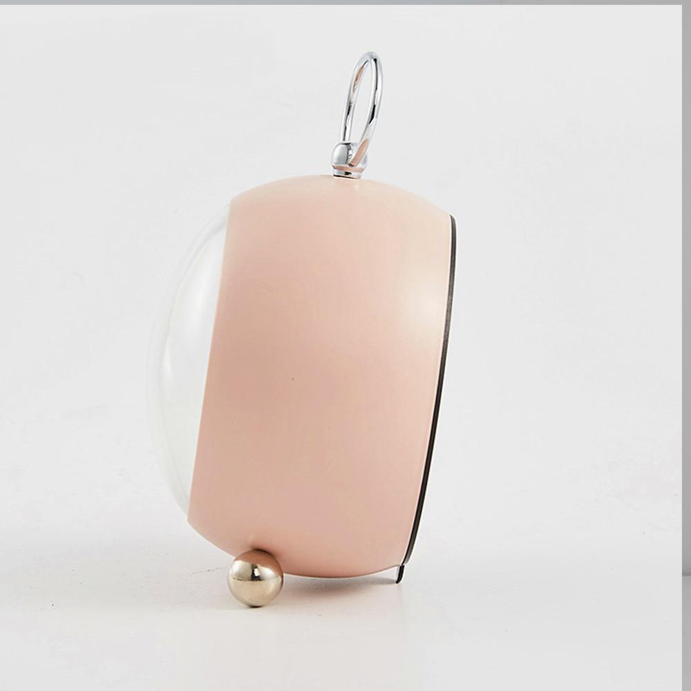 1pc Simple Metal Quartz Alarm Clock, Nightstand Luminous Mute Clock, Suitable for Home, Office Decoration