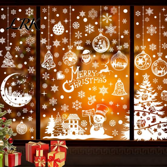 Reusable PVC Wall Decals 10Pcs Christmas Window Clings, White Winter Snowflake Decals, Static Clear Pattern Decor Glass Stickers for Home Storefront,