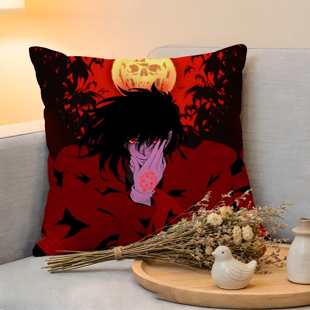 Cushion Cover  Linen  SkinFriendly Soft Decorative Case for Sofa Home Decor Anime Cool Hot HHellsings Pillow cover
