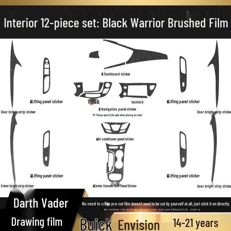 Frosted Glitter Anti-Scratch Film for Buick Envision Console Decoration