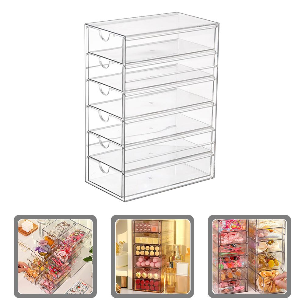 Transparent Desktop Storage Box Drawer ganizer Plastic Desk ganizer Tabletop Storage Case Multi Function Storage Boxes Bins Home