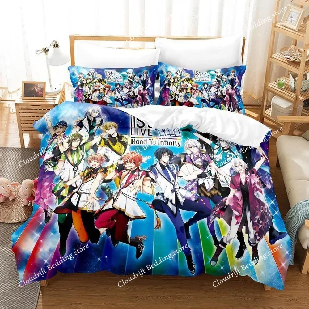 IDOLiSH7 Bedding Set Single Twin Full Queen King Size Bed Set Adult Kid Bedroom Duvet cover Sets 3D Print Anime Bed Sheet Set