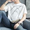 Summer Fashion Vintage Printing Pullover Cotton T-shirt Men Short Sleeve Casual All-match Tee Top