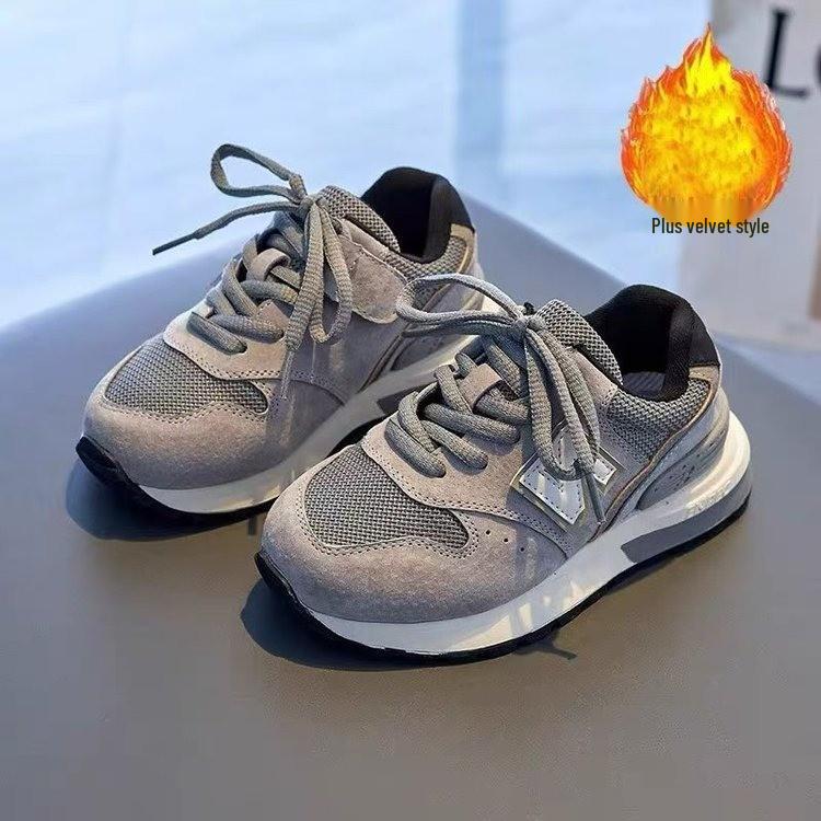 2025 Kids' Plus Velvet Sports Shoes for Boys