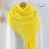 Sciarpa da donna in cotone lino seta - Per tutte le stagioni, colore unito, versatile foulard per testa e parasole