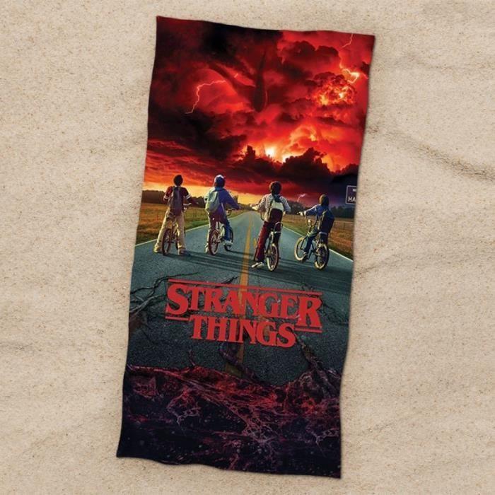 Serviette de Plage - POURQUOI PAS - Stranger Things - 140 x 70 cm - 100% Polyester - Lavable