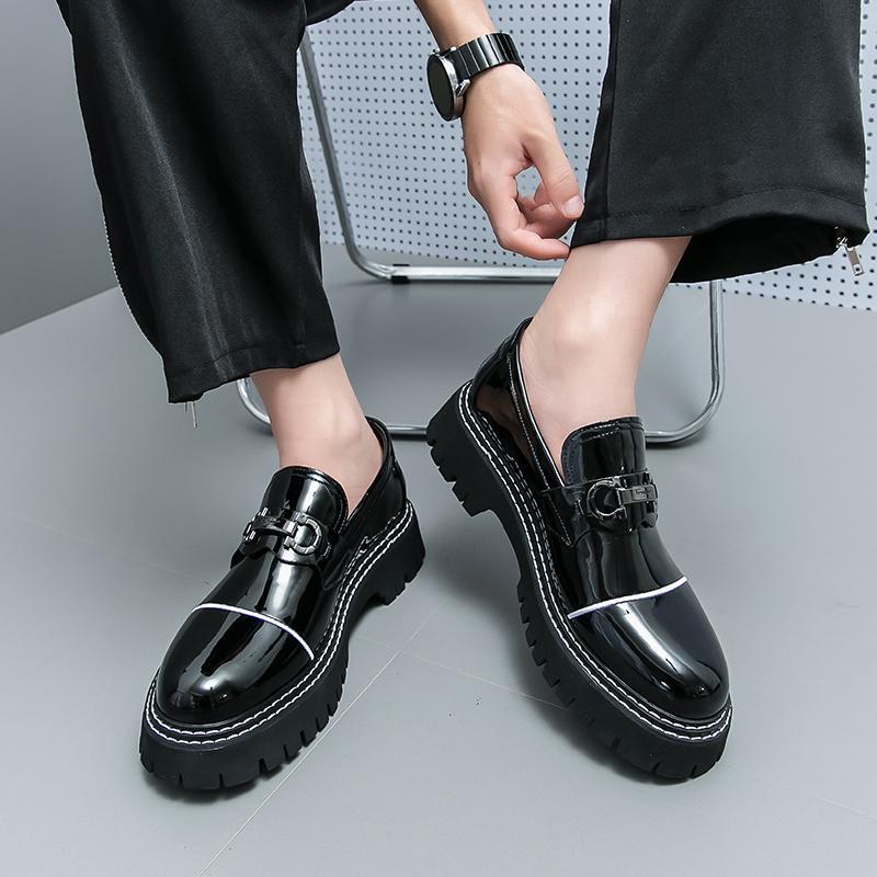 Four Seasons Doudou Shoes Men's Business Dress Leather Shoes Men's One Pedal Sleeve Small Leather Shoes Foreign Trade Large Size Casual Shoes