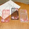 For Samsung S25 Ultra S24 FE S23 S22 A56 A36 A16 A55 Cover Sakura Floral Pattern Soft Silicone Card Slot Shockproof Clear Slim Phone Case
