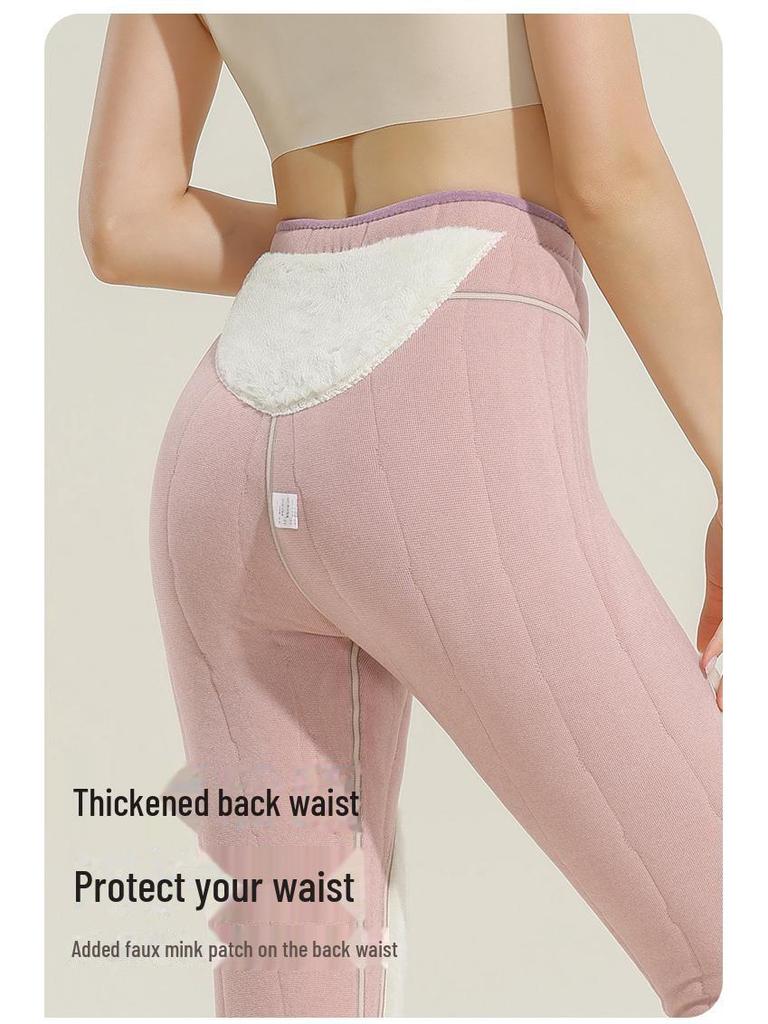Women's 100% Wool Quilted Warm Pants, Plus Velvet, Thickened for -20°C Winter, Ideal for Knee and Waist in Northeast China.