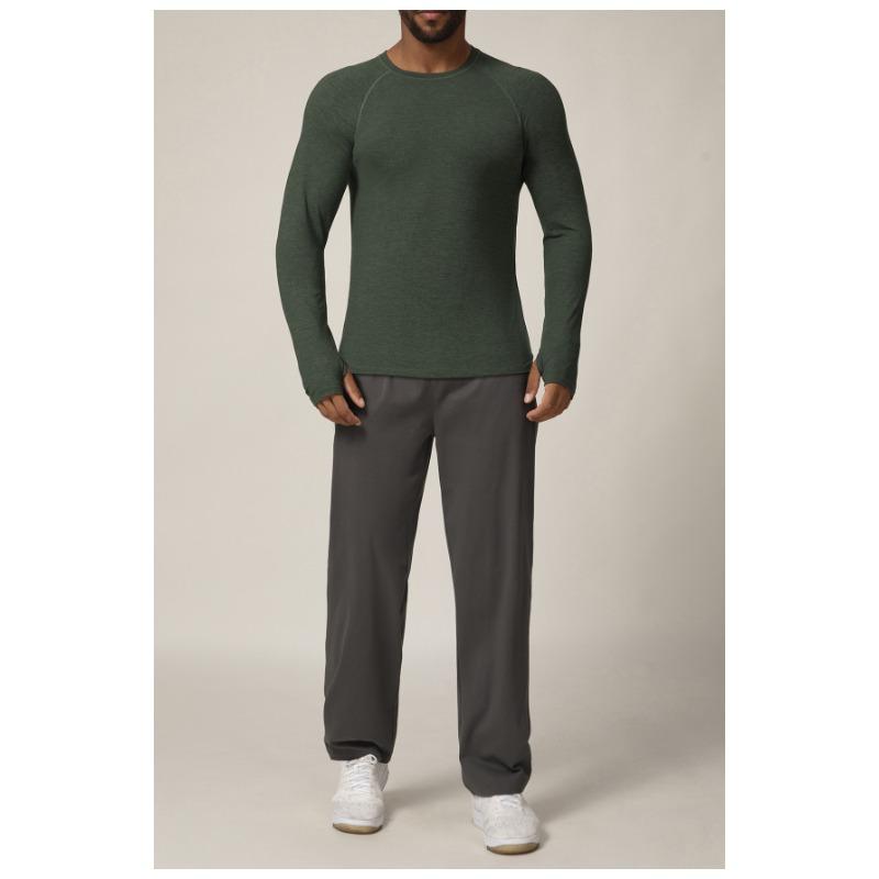 Mens Quick Dry Long Sleeve Sports Fitness Running Training Workout Top