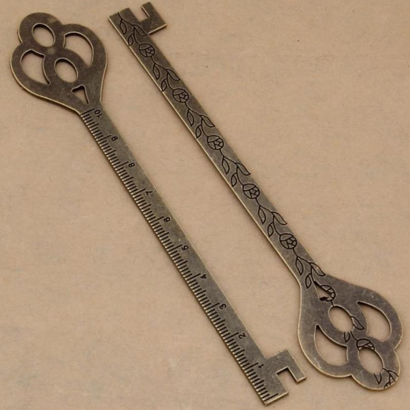 1 Stück Niedlich Kawaii Retro Vintage Metall Katze Spitze Lineal Lesezeichen Schulbürobedarf Schreibwaren Ellen Brook Geschenk Nähen Zeichnen