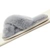 Fashion Smile Indoor Women's Slippers Plush Lining Women's Slippers Fur Cross-strap Ladies Home Slides Cotton Thick Bottom Fuzzy Warm