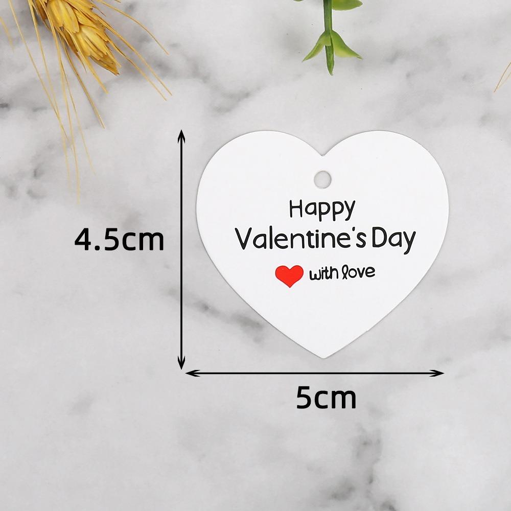 

100pcs Heart Shaped Cards Valentine s Day Tags White Red Paper Hanging Decoration Gift Labels DIY Crafts 5x4.5cm