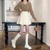2025 Autumn/Winter Women's Corduroy High-Waisted A-Line Umbrella Skirt, Short Petite Style, Pair with Sweater