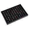Flat Bottom Rings Display Organizer 100 Slot Wood Velvet Jewelry Pallet  Display Props