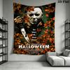 Halloween Horror Movie Poster Tapestry Tapestry Fashion Print Background Cloth Soft Christmas Gift Home Decor