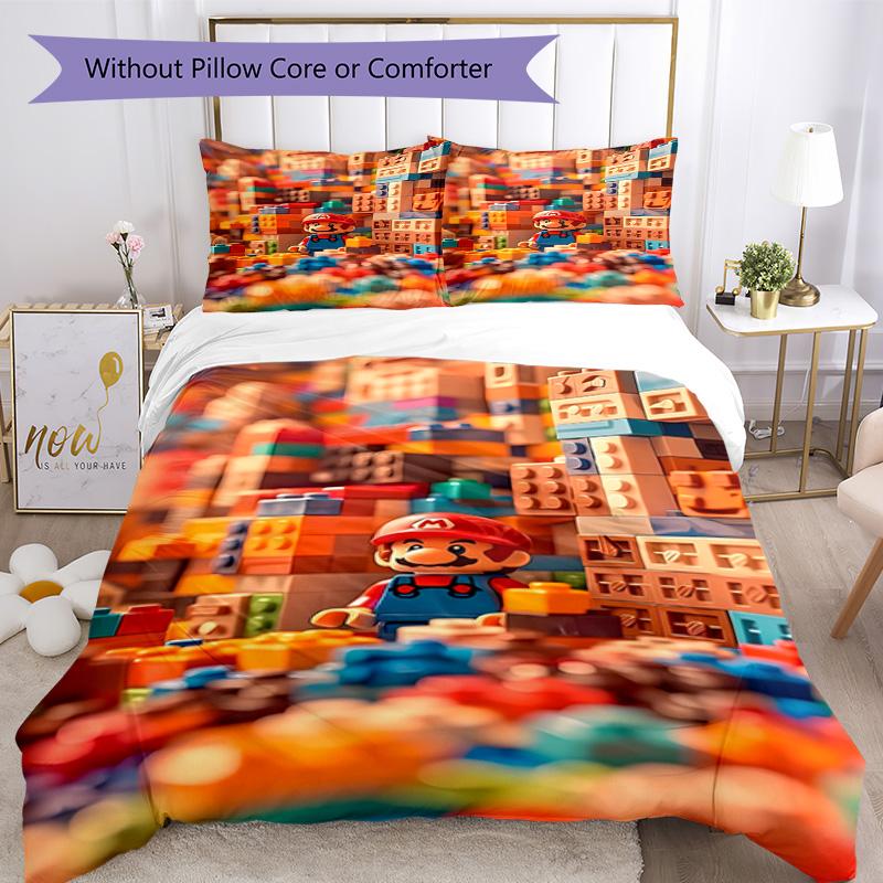 Lego Bricks Bedding Set Design For Living Room Lightweight Perfect Gift For Friends Family
