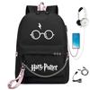 Large Capacity Schoolbag with Shoulder Strap; Student Three-piece Pencil Case Set