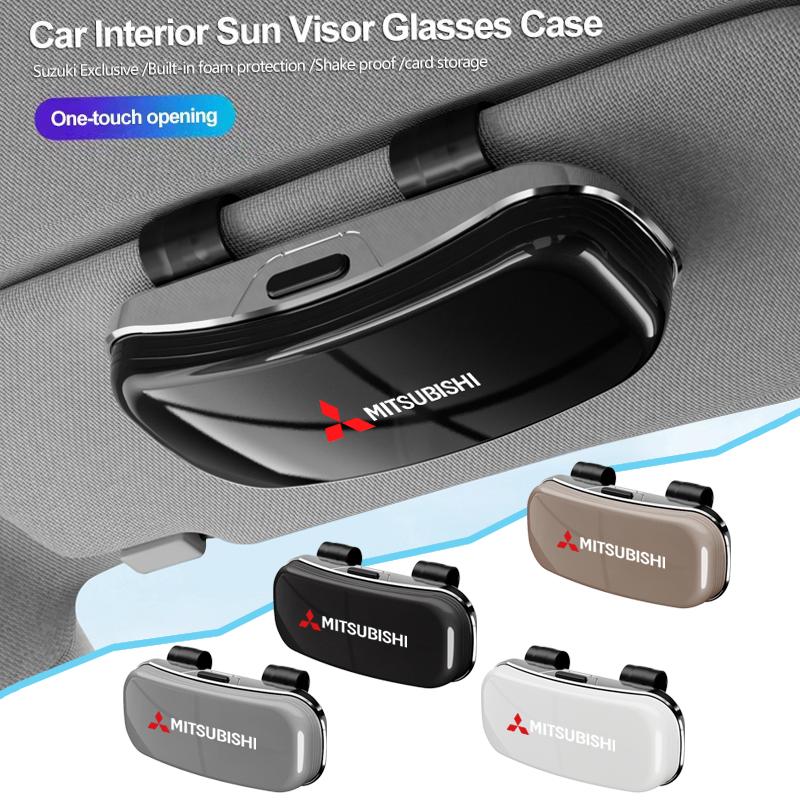 Car Visor Glasses Box Auto Sunglasses Storage box For Mitsubishi Colt I200 Delica Triton Ralliart Ex Star Xpander Mirage Montero