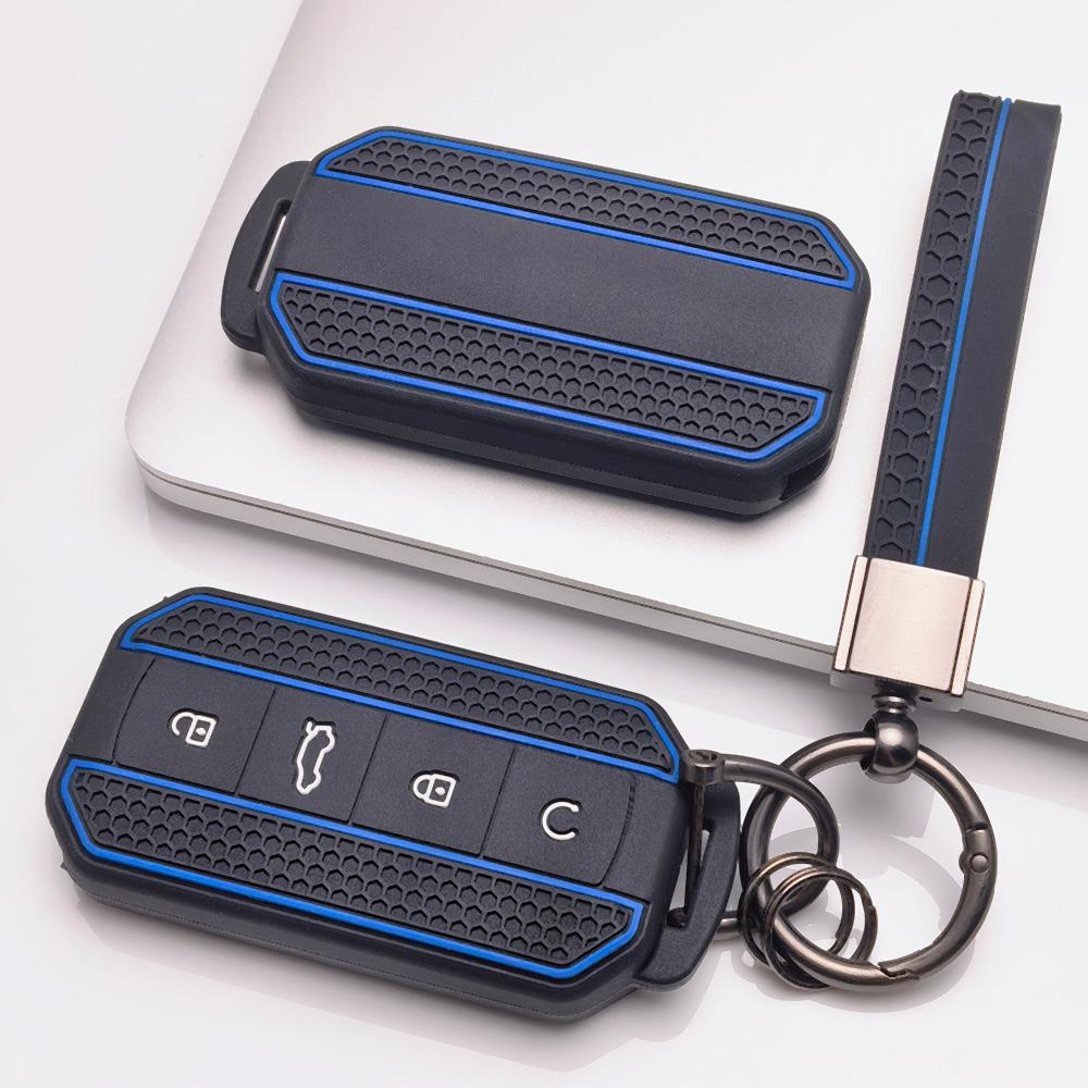 Key Fob Cover for Chery Tiggo Omoda Jaecoo J7 J8 Arrizo Exeed Yaoguang with Keychain Anti-Scratch Guard Shockproof Protection Soft Grip Texture