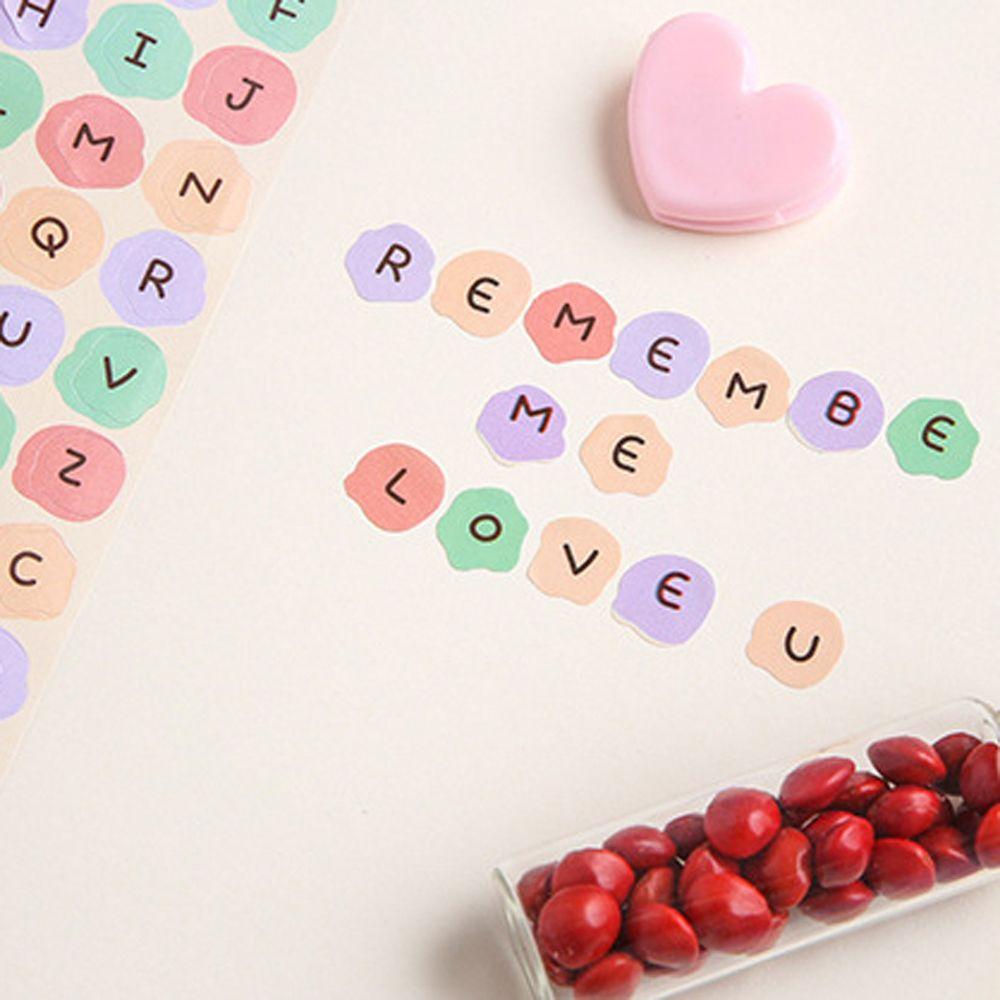 Dog Sticker English Letter Label Sticker English Uppercase Lowercase Alphabet Stationery Sticker