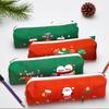 19cm*5cm*6cm Student Jul Pennfodral, Stor Kapacitet Tecknad Jultomte Snögubbe Design, Förvaringsväska för Skolmaterial för Pris & Gåva