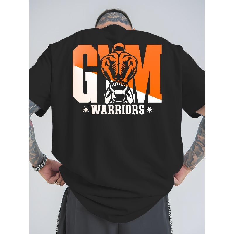 European sizes Men's Summer Graphic Print T-Shirt - Loose Fit Short Sleeve Round Neck Tee, Breathable Casual & Athletic Shirt for Gym