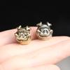 White Pig Brass Knife Beads Key Ring Lanyard Pendants Vintage Silvery Piggy Umbrella Rope DIY Boar Paracord Bracelet Accessories