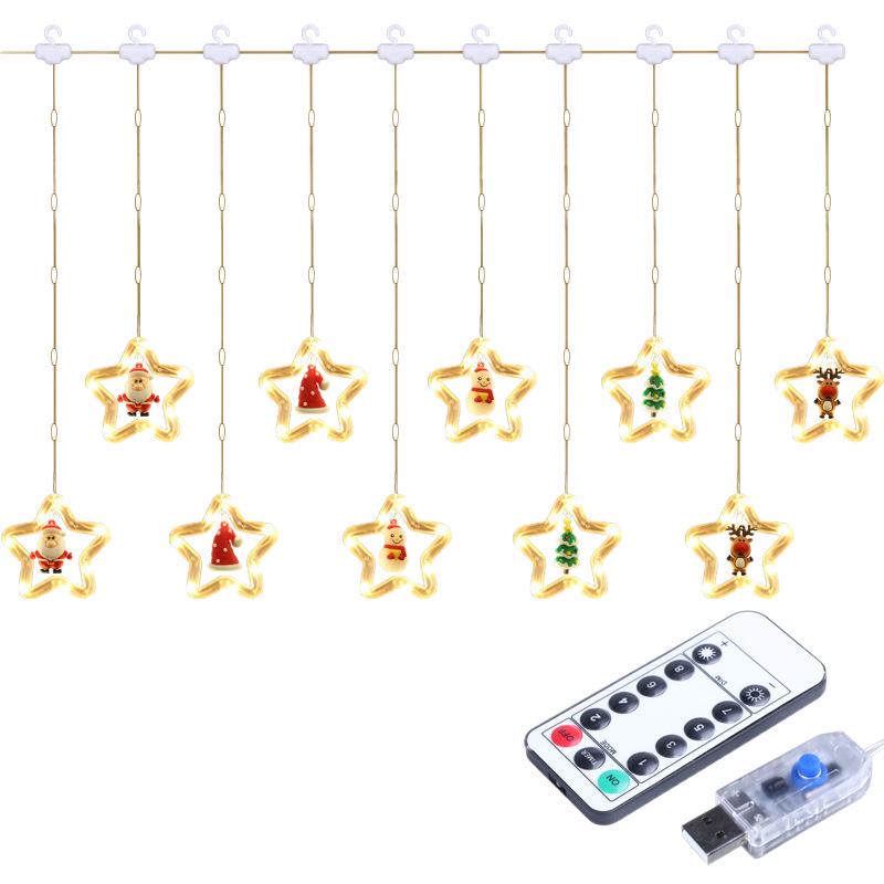 Christmas LED String Lights - Indoor Cross-Border Wishing Ring Curtain Decoration