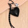 Basketball Braided Rope Car Keyrings PU Love Football Bag Charm Leather Heart Keychain  Kids Gifts