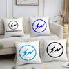 Lightning F-Fragment Design Pillow Case Short Plush Print Cushion Cover Square Throw Pillow Covers Sofa Home Decor