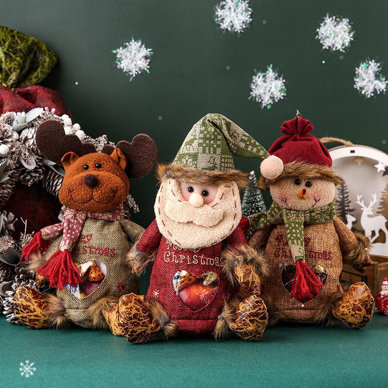 Fabric Christmas Eve Apple Bag Children's Doll Bag Candy Bag Christmas Pendant Christmas Decoration