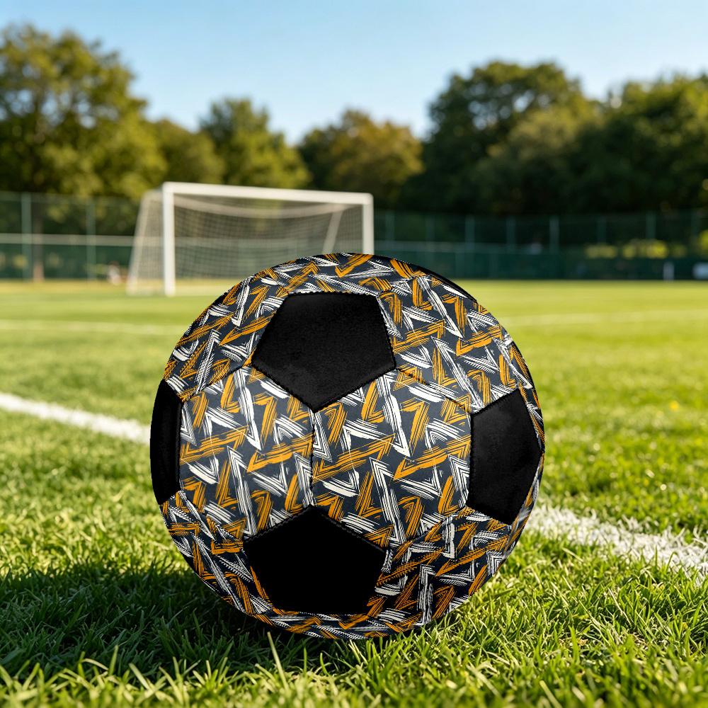 1pc Abstract Zigzag Durable Soccer Ball/Football, Size 5, Perfect for Training, Entertainment And Competition,Gift yy26060652