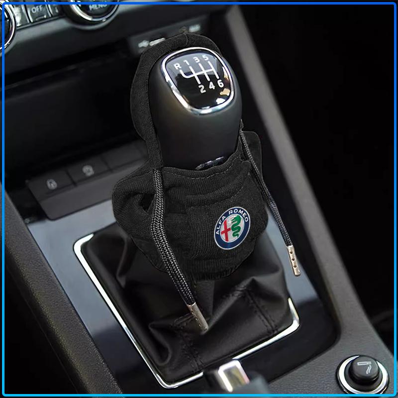 For Alfa Romeo 147 159 Giulietta Giulia Mito Spider Alpha Nheadrest Car Gear Shift Knob Cover Manual Handle Gear Sweatshirt Change Lever Cover