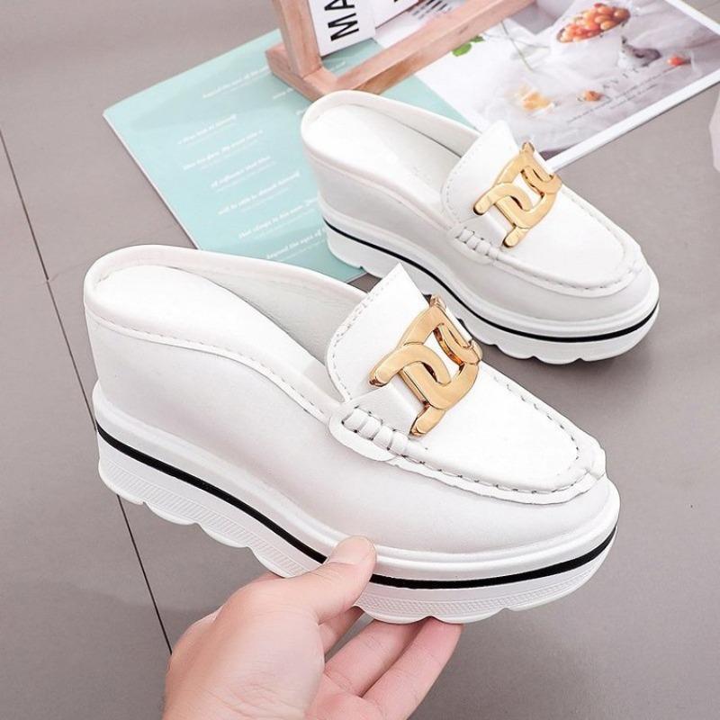 Luksusowe buty designerskie damskie mokasyny czółenka eleganckie średnie obcasy damskie buty 2024 trampki na platformie dziewczęce koturny duży rozmiar 42