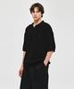 ZIOSONGZIO Semblance Sewer Open Collar Knit Black Zi2Kt871Bk