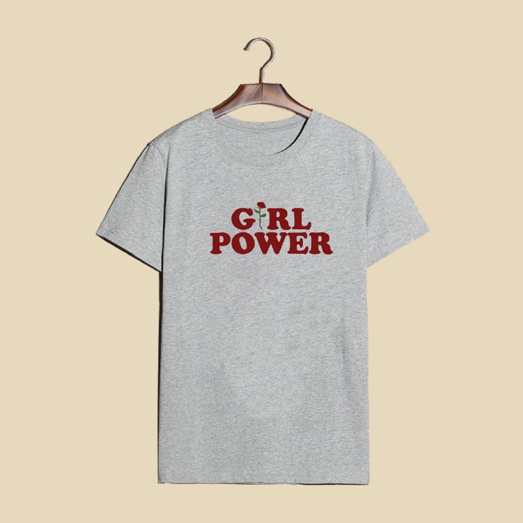 Premium Quality Casual T-shirt Featuring Girl Power Message For Confident Femmes
