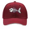 Playful Minimal Fish Skeleton Outlin Sandwich Baseball Cap Sun Cap Outdoor Workouts Hat