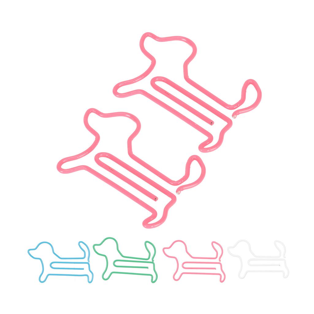 100pcs Dog Shaped Paper Clips Slip Resistance Exquisite Cute Paper Clips for School Office