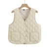Down Cotton Vest Women's Inner Wear Autumn and Winter New Slim-fit Bottom Inner Wear Vest Medium Thin Warm Vest Vest