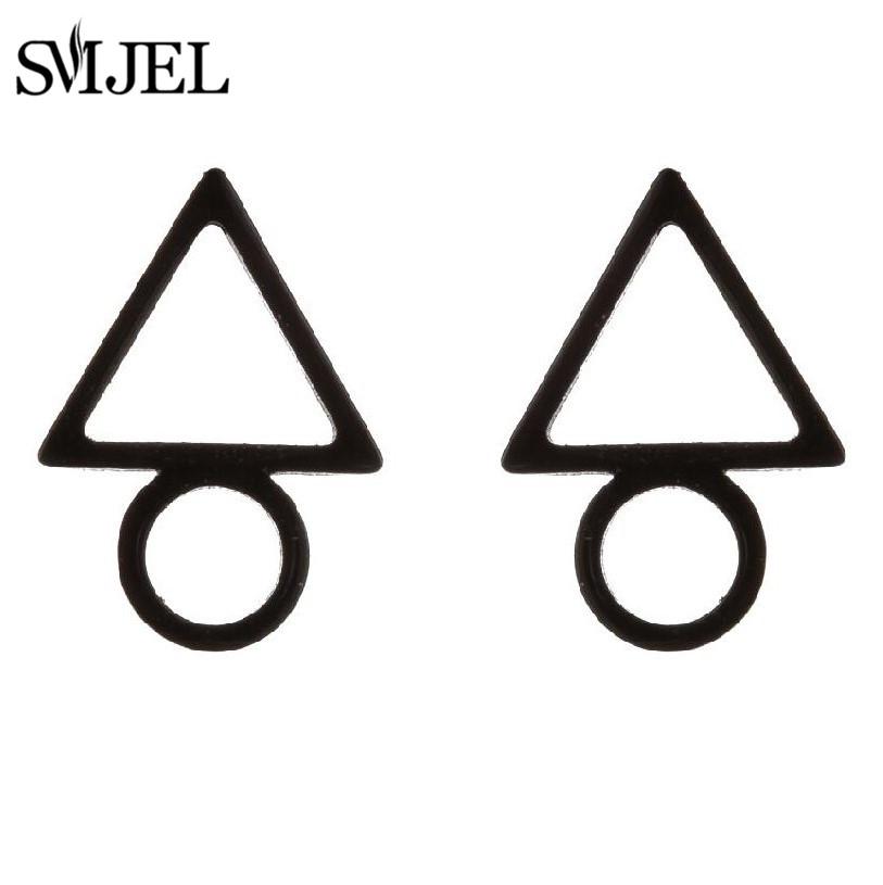 

Stainless Steel Hexagon Earrings Geometric shapes Hollow Mini Honeycomb Earring Stud for Women Party Gift Zircon Wholesale black color