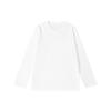 Unisex Autumn/Winter Round Neck Long Sleeve Sweatshirt - Solid Colors, Versatile Teen Style 2025