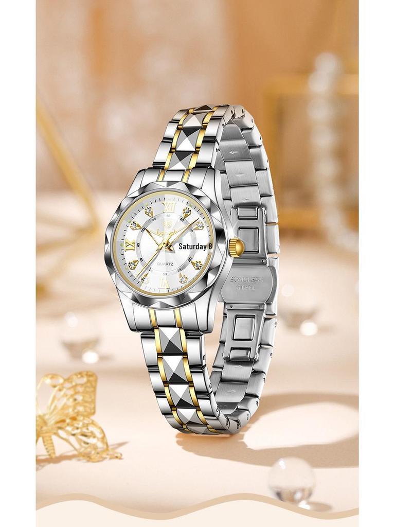 La Baoli Women's Waterproof Casual Steel Band Wristwatch - Model LA842