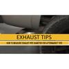 2.75" Inlet - 3.5" Outlet 12" Long Exhaust Tip Black Stainless Steel Angle-Cut