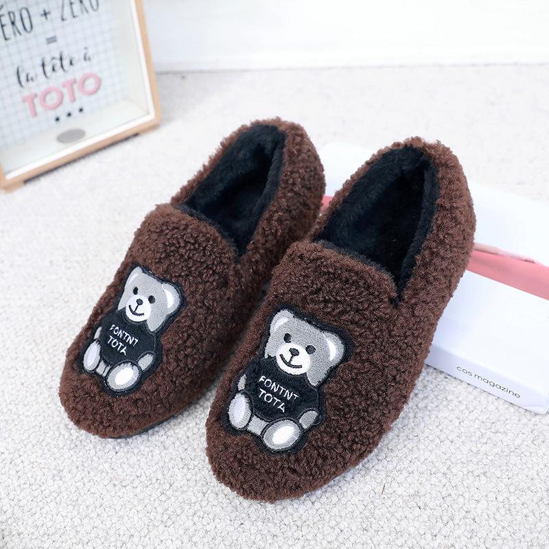 Winter new old Beijing cloth shoes velvet warm daily home indoor women's cotton slippers one foot cotton shoes