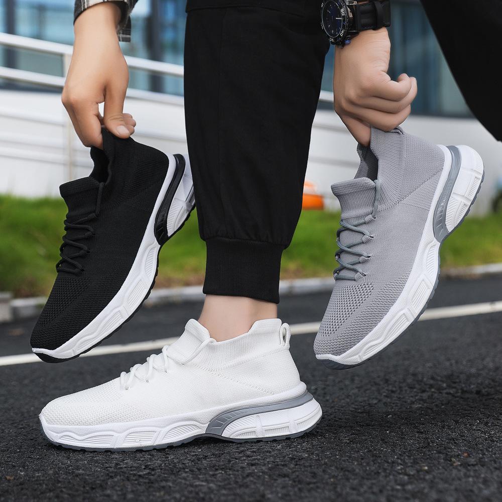 Herrenschuhe Neue Fliegende Gewebte Atmungsaktive Trendige Modeschuhe Herren Studenten Schuhe Herrenmode Lässiger Sneaker