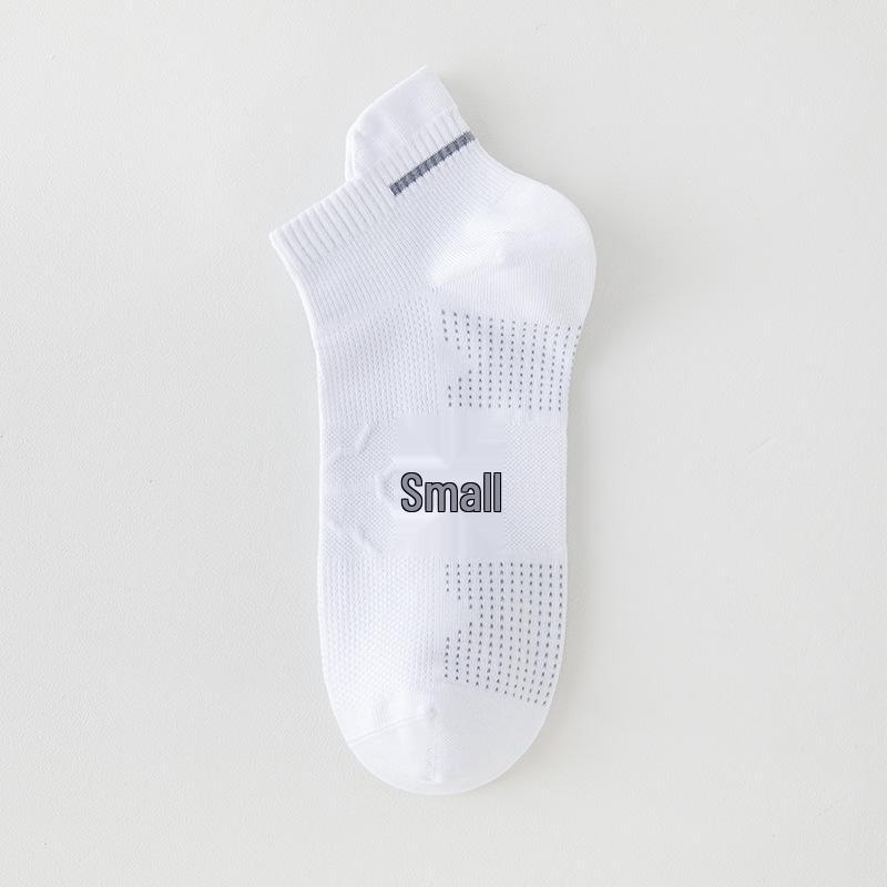 Men's Pure Cotton Odor-Resistant Summer Running Socks - Sweat-Absorbing, Mid-Calf, Lightweight Sports Socks