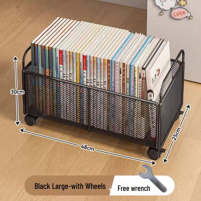 Compact Storage Cart with Casters for Bags, Backpacks, Books, and More